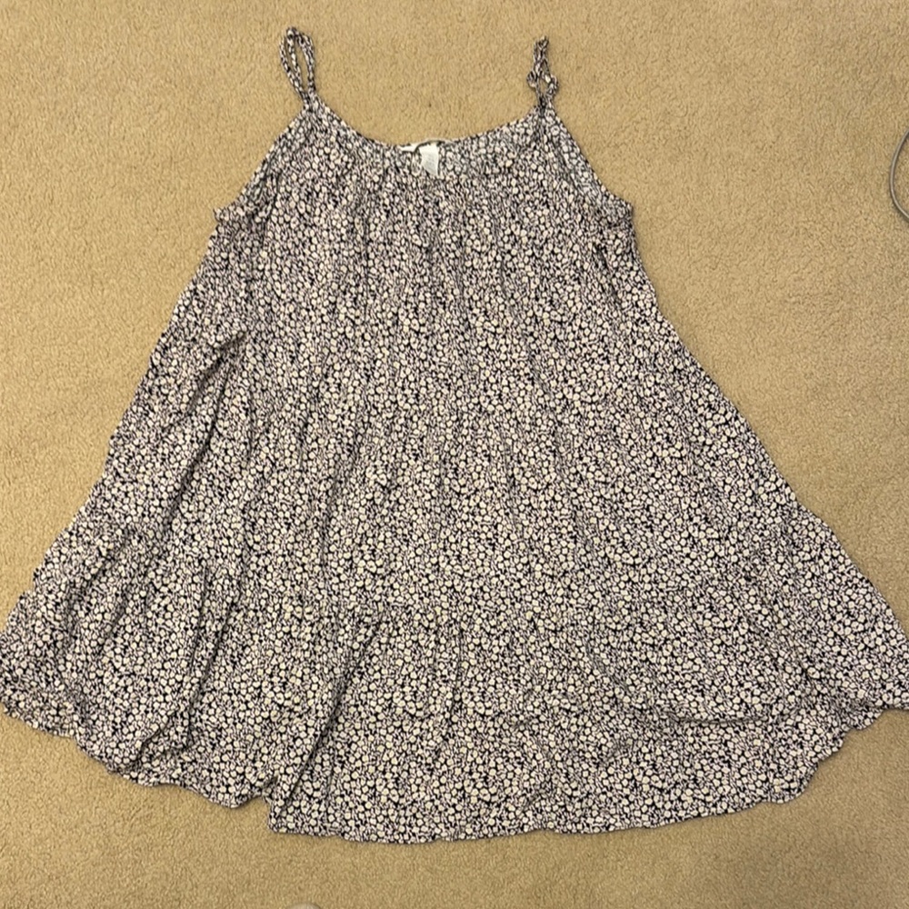 H&M Floral Mini Dress - Black and White
